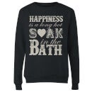 Happiness Is A Long Hot Soak In The Bath Women's Sweatshirt - Black