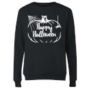 Happy Halloween Pumpkin Women's Sweatshirt - Black
