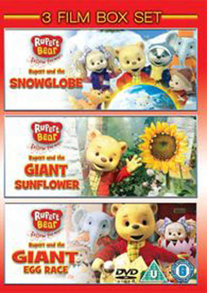 Rupert  The Bear Collection - Snowglobe / Giant Egg Race / Giant Sunflower