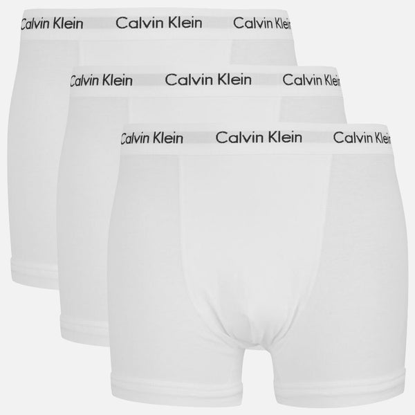 Calvin Klein Men's Cotton Stretch 3-Pack Trunks - White - M