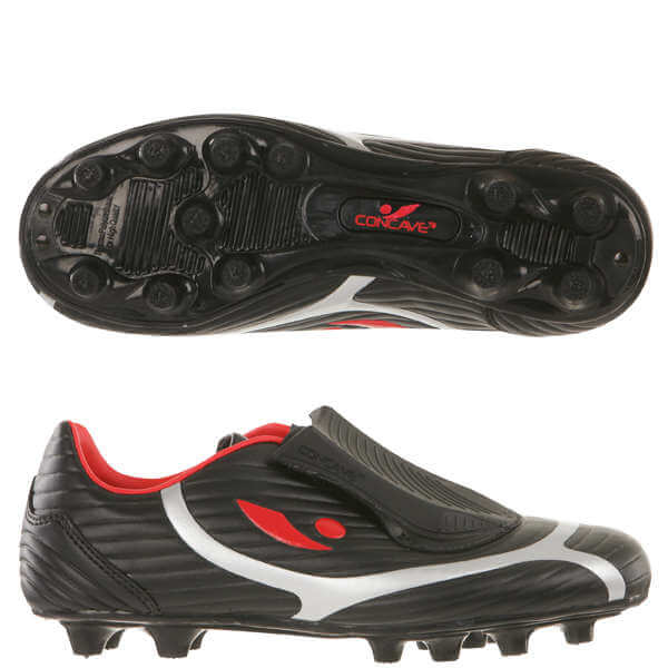 Concave Junior PT Mini Firm Ground Football Boots Black/Red Sports