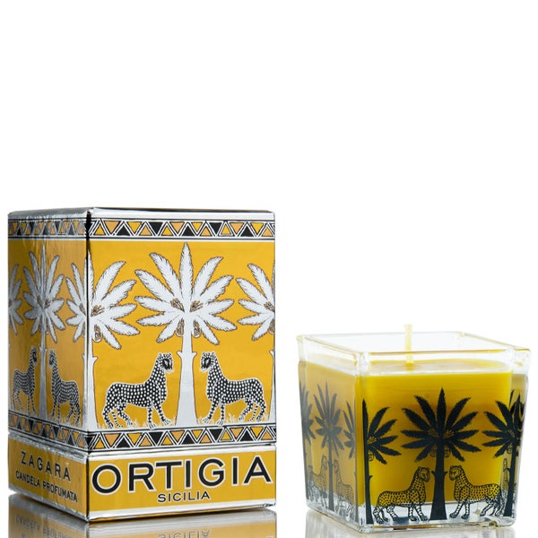 Ortigia Orange Blütenpracht - quadratische Kerze