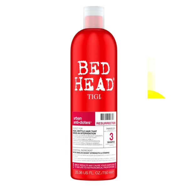 Shampoing cheveux cassants et abîmés Tigi Bed Head Resurrection Shampoo Level 3 Urban Antidotes - 750ml