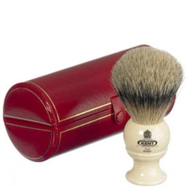 Kent Bk2 Traditional Pure Grey Badger Shaving Brush - Medium