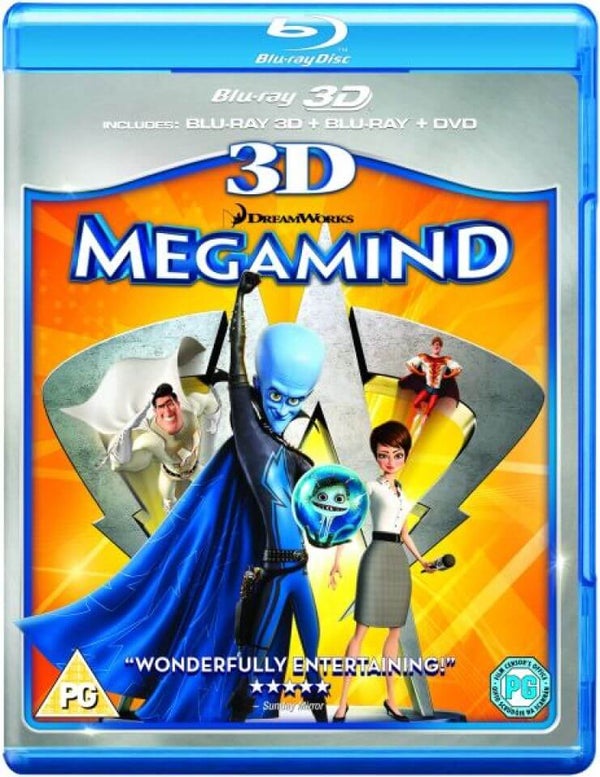 Megamind 3D (3D Blu-Ray, 2D Blu-Ray and DVD)