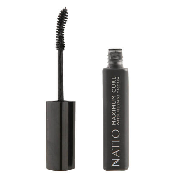 Natio Maximum Curl Water Resistant Mascara wodoodporny tusz do rzęs - najgłębsza czerń (10 ml)