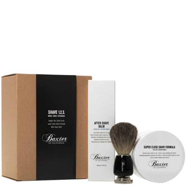 Набор для бритья с помазком Baxter of California — Shave Kit 1-2-3 (with Best Badger Brush)
