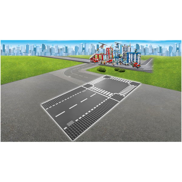 LEGO City: Plaques de route - Ligne droite et carrefour (7280) Toys