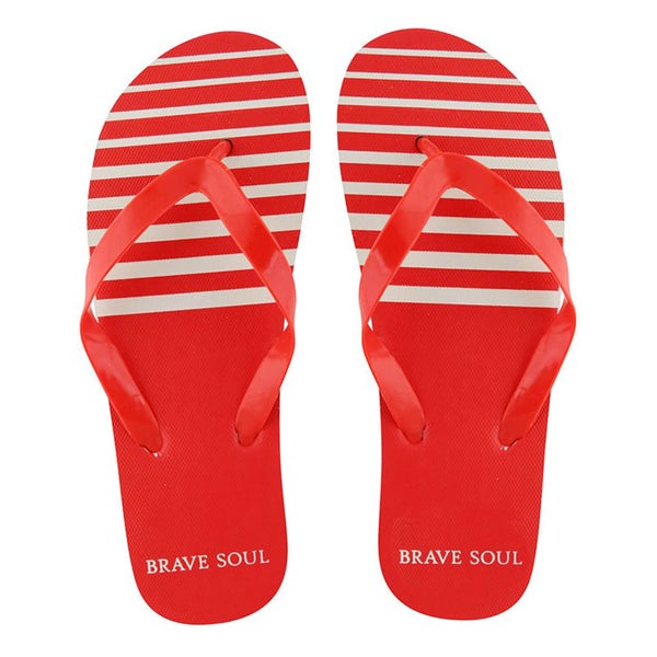 Bravesoul Herren Coast Flip Flops - Rot