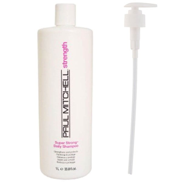 Paul Mitchell Super Strong Daily Shampoo (1000 ml) med pumpe (Sett)