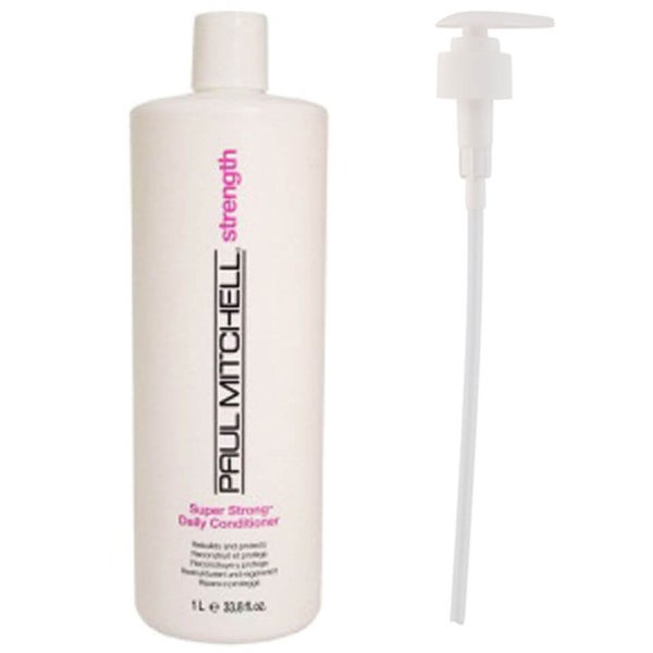 Paul Mitchell Super Strong Daily Conditioner (1000 ml) med pump (Bundle)