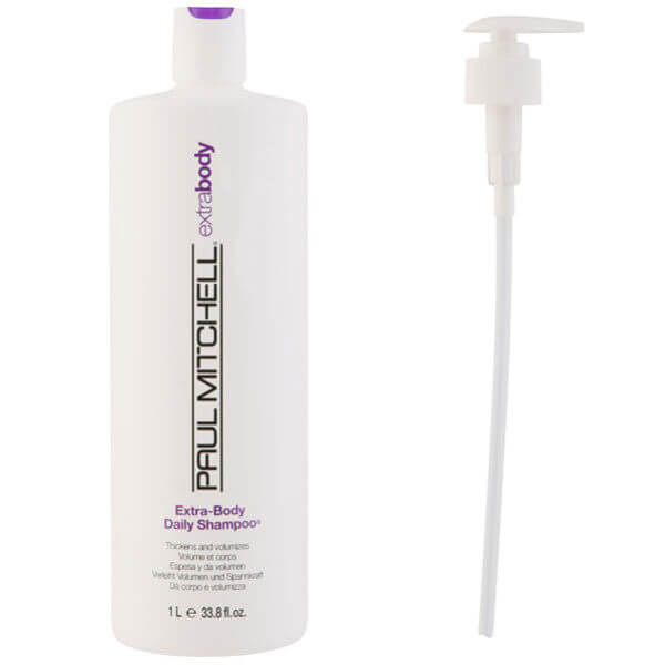 Paul Mitchell Extra Body Shampoo (1000 ml) med pump (Bundle)