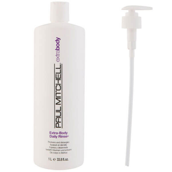 Paul Mitchell Extra Body Daily Rinse (1000ml) with Pump (Bundle)