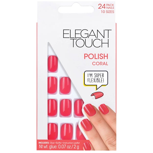 Elegant Touch Pre Polished Nails - Coral