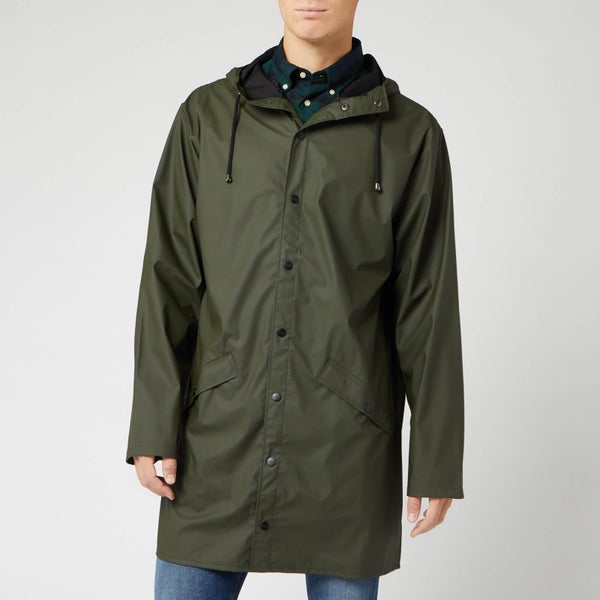 Rains Long Jacket - Green - S