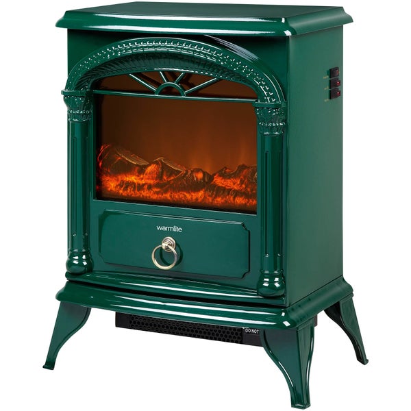 Warmlite WL46012G Log Effect Stove Fire - Green - 1800W