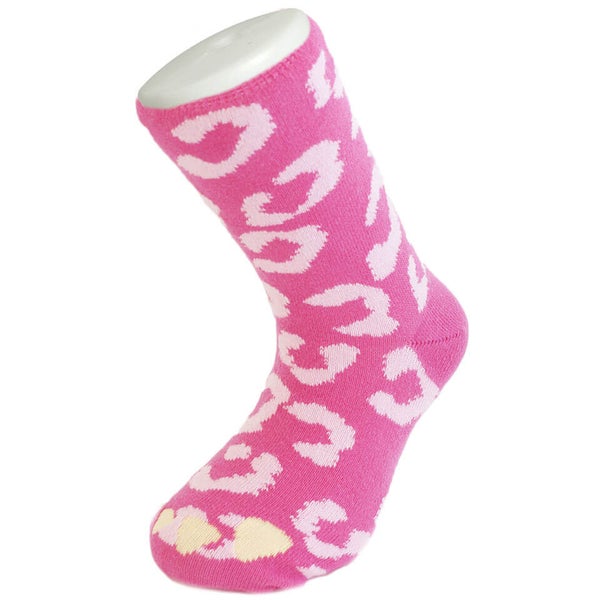 Silly Socks Kids' Leopard - Pink - UK Size 1-4
