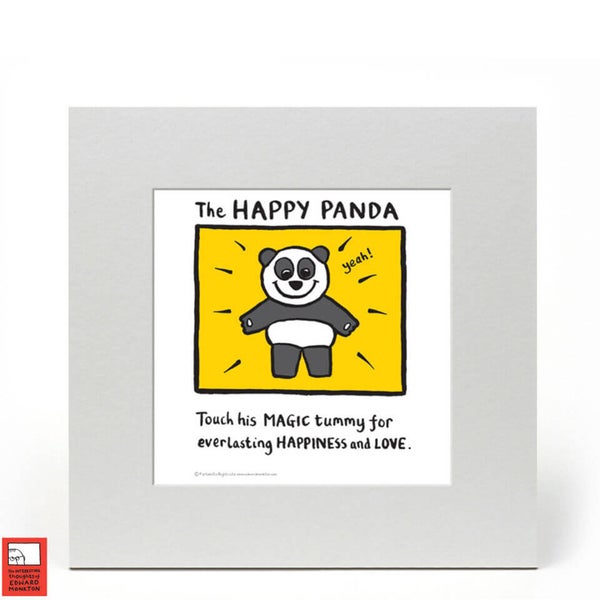 Impression Édition Limitée Happy Panda - Edward Monkton