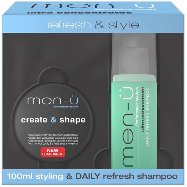 men-ü Refresh and Style Shampoo und Create and Shape Stylingpaste