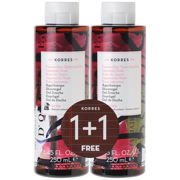 KORRES 1+1 Shower Gel Japanese Rose 250ml x2