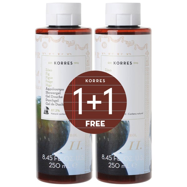 Korres 1+1 Shower Gel Fig 250 ml x2