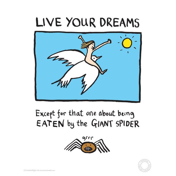 Impression Édition Limitée Live Your Dreams - Edward Monkton