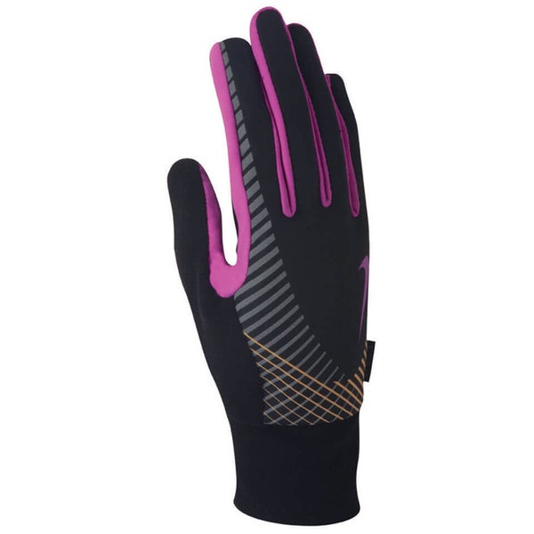 Nike Damen Elite Storm Fit Tech Run Handschuhe - Schwarz/Pink