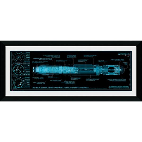 Doctor Who Sonic Screwdriver - 30"" x 12"" Framed Photographic