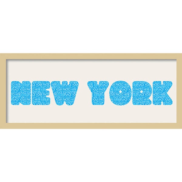 GB Cream Mount New York Fatty Font - Framed Mount - 12"" x 30"