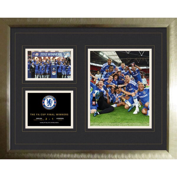 Chelsea FA Cup Winners 11/12 - High End Framed Photo - 16"" x 20"