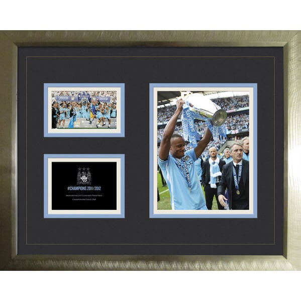 Manchester City Premier League Winners 11/12 - High End Framed Photo - 16"" x 20"