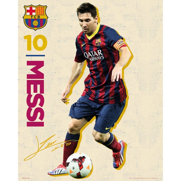 Barcelona Messi Vintage 13/14 - Mini Poster - 40 x 50cm