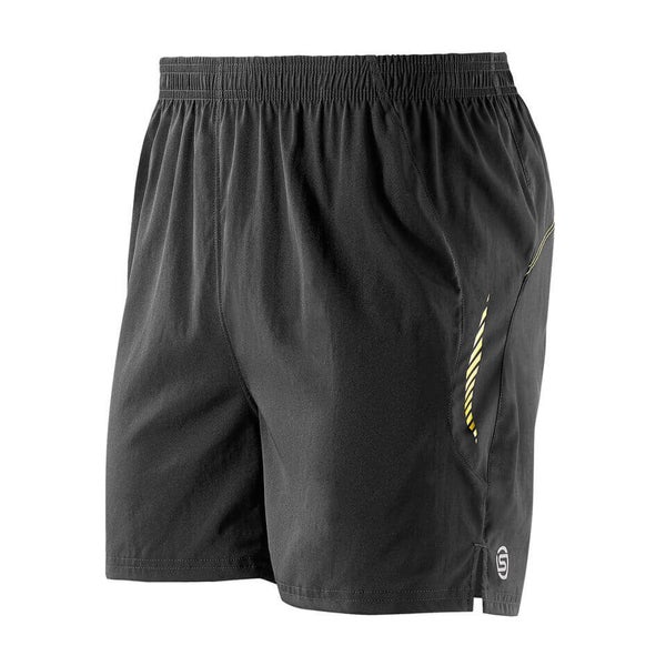 Skins Men's Pace 5 Running Shorts - Black/Yellow
