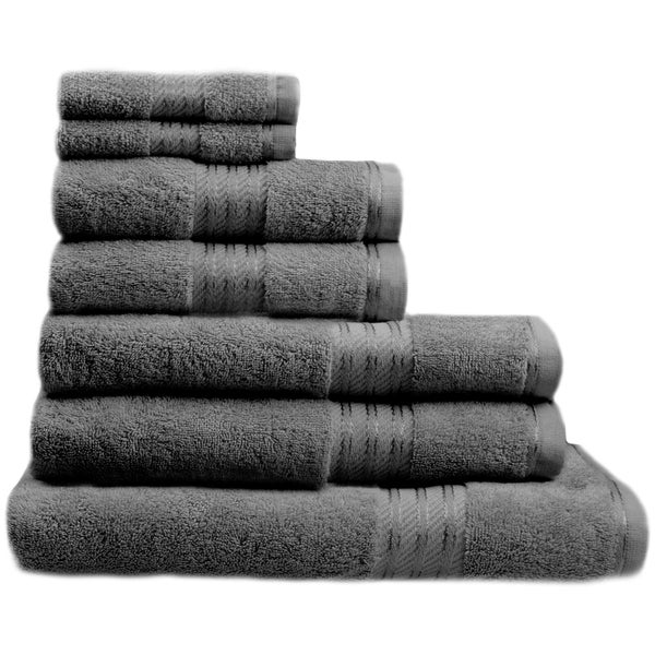 Restmor 100% Ägyptische Baumwolle 7 Stück Premium Handtuchset - Kohle