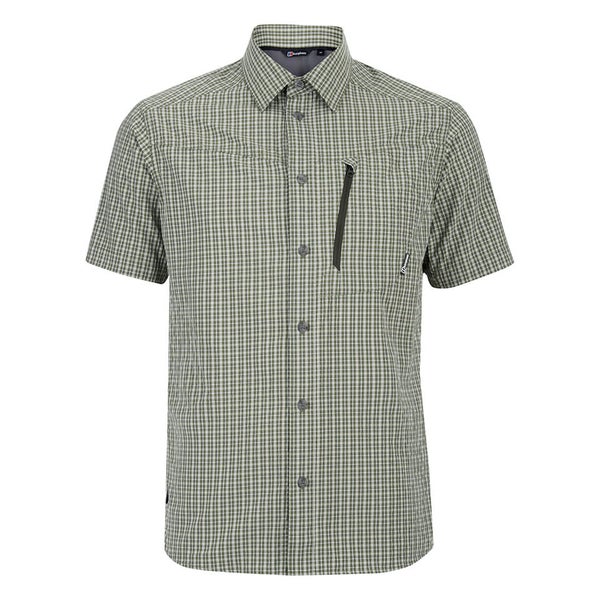 Berghaus Men's Lawrence Short Sleeve Shirt - Green/White Check