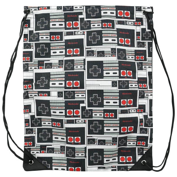 Nintendo Black Controller Logo Gym Bag