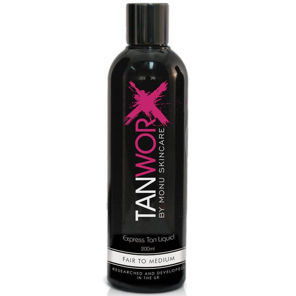 Tanworx Express Tan Liquid med applikator - Ljus till medium (200 ml)