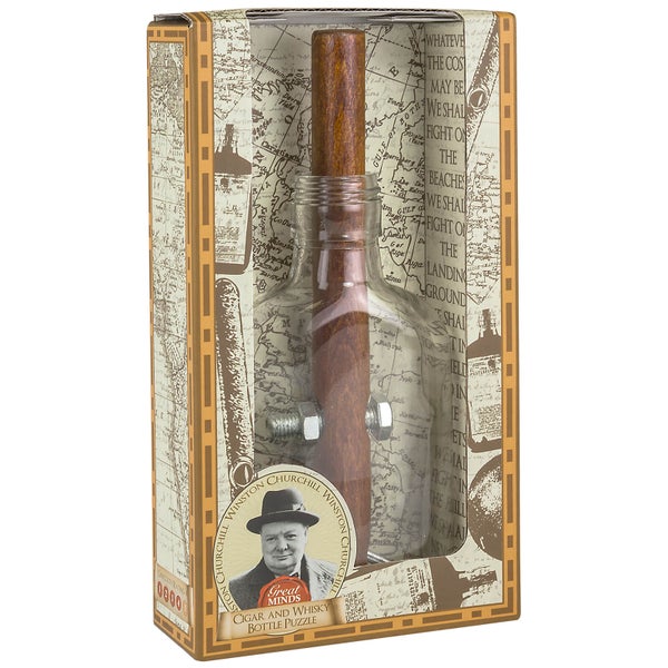 Casse-Tête Cigare et Bouteille de Whiskey Churchill
