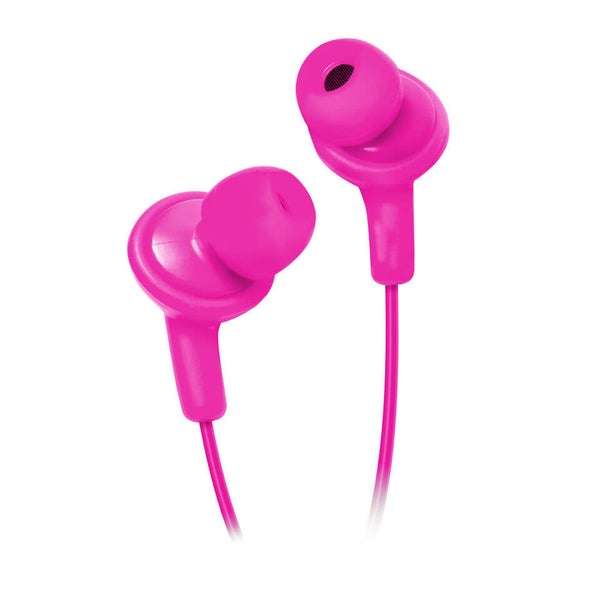 HMDX Jam Sqsh Premium Noise Isolating Earphones - Pink