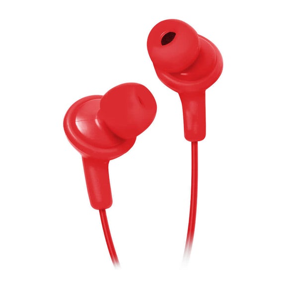 HMDX Jam Sqsh Premium Noise Isolating Earphones - Red