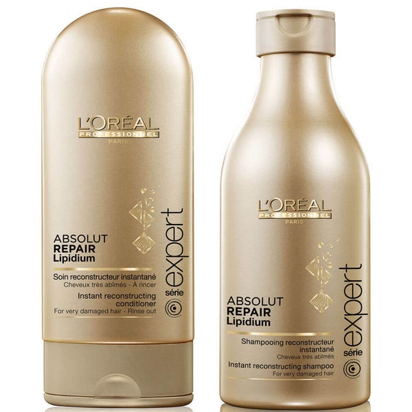 L'Oreal Professionnel Absolut Repair Lipidium -shampoo (250ml) ja -hoitoaine (150ml) (setti)