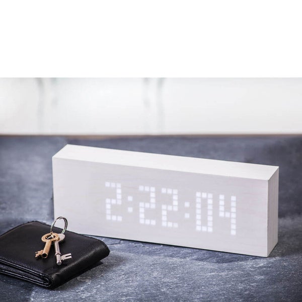 Horloge Réveil à Message - Click Clock - Blanc