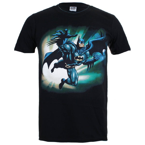 DC Comics Men's Batman Reaching Jump T-Shirt - Black