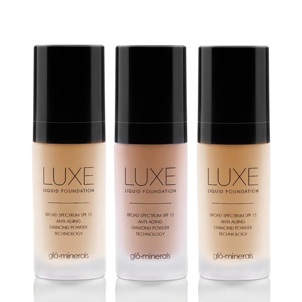 Maquillaje líquido glo minerals Liquid Luxe SPF15 (diferentes tonos)