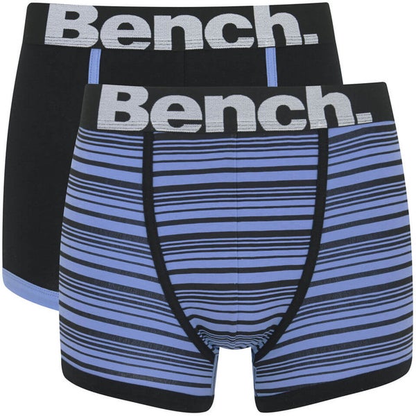 Bench Men's 2 Pack Stripe Fashion Trunks - Blue/Black