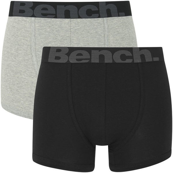 Bench Men's 2 Pack Fashion Trunks - Black/Grey