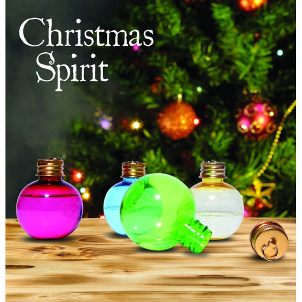 Christmas Spirit Flask Tree Decorations - Set of 6