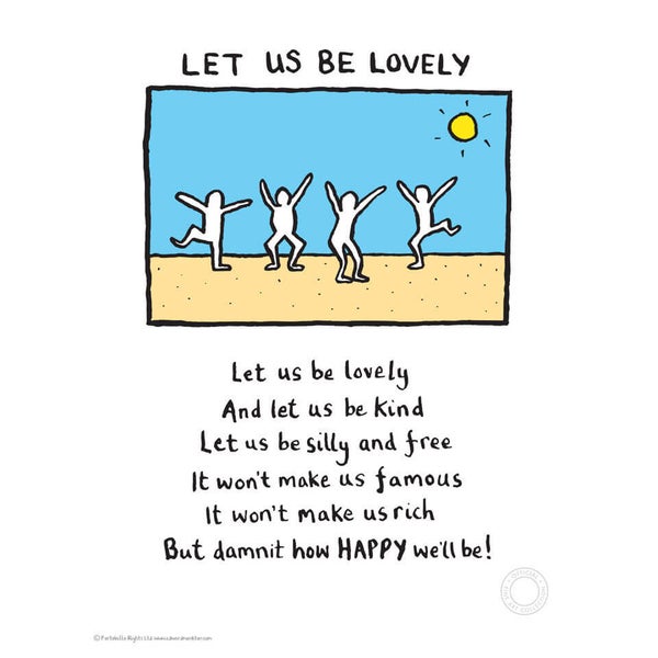 Edward Monkton 'Let us be lovely' limitierte Auflage Kunstdruck