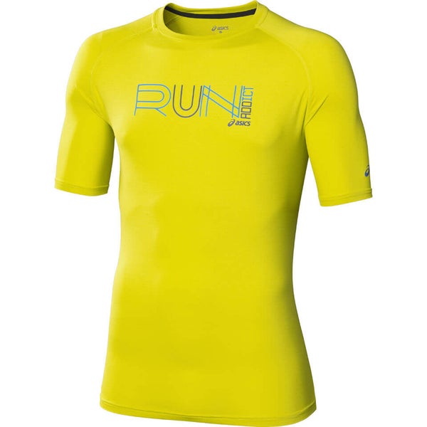 Asics Men's Graphic Running Top - Electric Lime