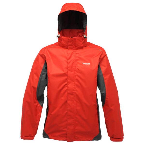 Regatta Men's Sangson Waterproof ISOTEX 5000 Jacket - Pepper Red/Grey
